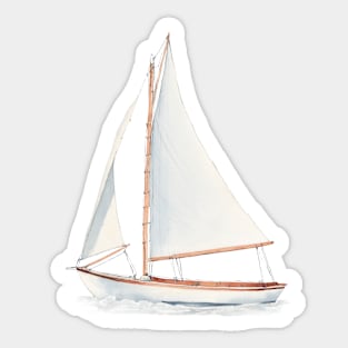 Watercolor sailboat Sticker